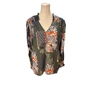 Avara Women's Floral Mixed Print Blouse Multicolor Size M